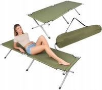 Łóżko Turystyczne Kempingowe Kanadyjka Polowe Wojskowe Składane + Pokrowiec