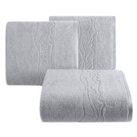 Ręcznik bawełniany z ozdobną bordiurą KARIN 30X50 srebrny