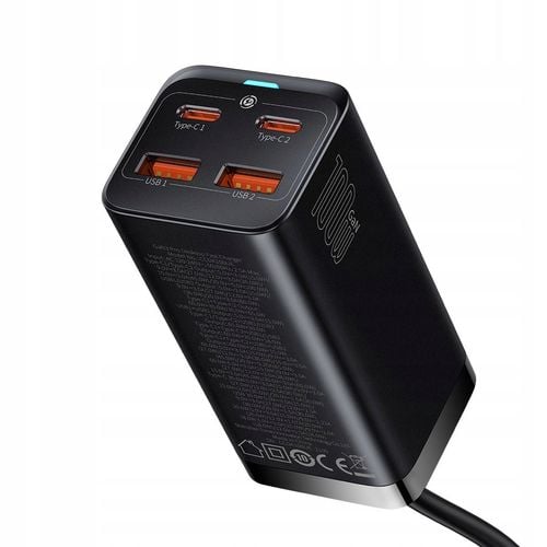 BASEUS SZYBKA ŁADOWARKA GaN3 2x USB-C/2x USB 100W na Arena.pl