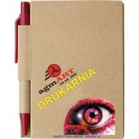 ECO NOTESY REKLAMOWE z długopisem Z NADRUKIEM 100