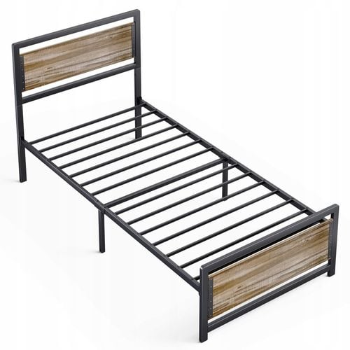 Bealife BF34 Łóżko 90x200 Metalowe Ciche Dla Młodzieży Szary na Arena.pl