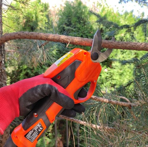 SEKATOR AKUMULATOROWY ELEKTRYCZNY NOŻYCE OGRODOWY AKU DO KWIATÓW KRZEWÓW na Arena.pl