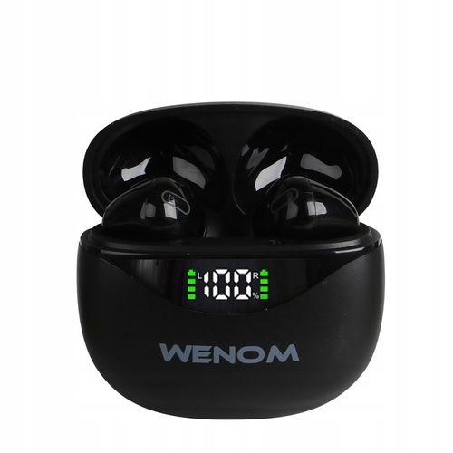 Słuchawki Bluetooth Bezprzewodowe Bluetooth Douszne Czarne Wenom WGM 15 pro na Arena.pl