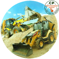 Opłatek na tort Koparka