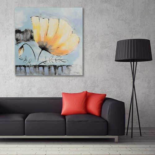 Deco Panel, Żółty kwiat 2 80x80 na Arena.pl