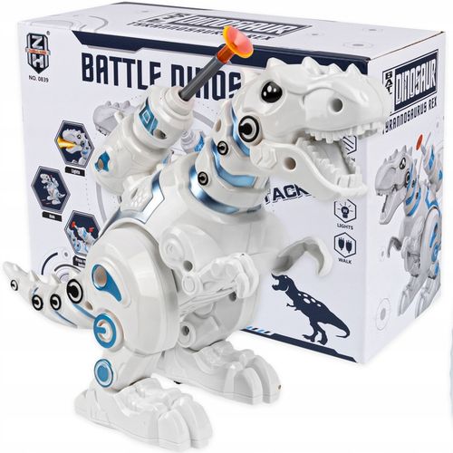 DUŻY DINOZAUR ROBOT TREX CHODZI RYCZY ŚWIECI ZIEJE na Arena.pl