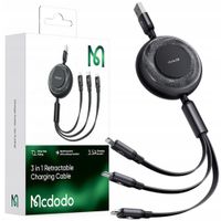 Mcdodo Kabel Przewód 3w1 Usb Do Usb-C Lightning Micro Usb 100W Kabel 1.2M