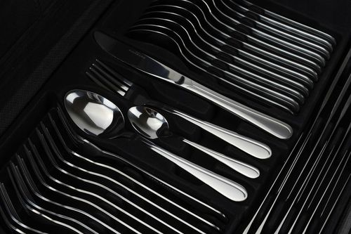 KOMPLET SZTUĆCÓW 72 EL WALIZKA DLA 12 OSÓB zestaw srebrne sztućce na Arena.pl