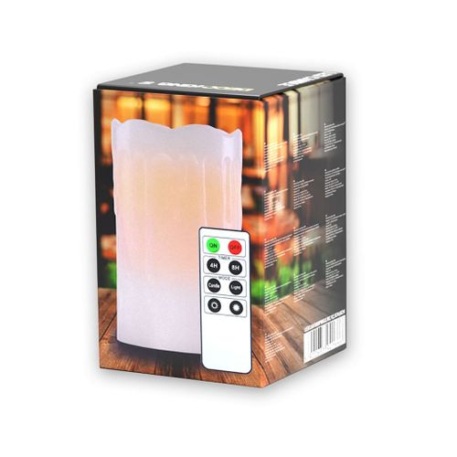 DecoKing Świeca LED BIAŁY  12,5cm + pilot na Arena.pl