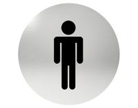 PRZYKLEJANE OZNACZENIE NA DRZWI TOALETA MĘSKA