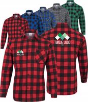 KOSZULA FLANELOWA z TWOIM HAFTEM LOGO GRAFIKA NAPIS firmowa reklamowa