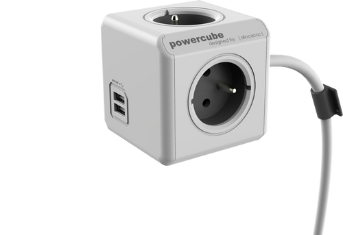 Listwa zasilająca allocacoc PowerCube Extended USB 3 m, 4x230 V + 2x USB 2,1 A max na Arena.pl