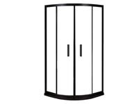 Kabina prysznicowa BLACK LOFT industrial czarna 90 półokrągła