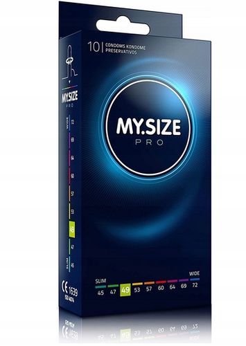 MY.SIZE PRO 49 mm Przylegające Prezerwatywy DOPASOWANE 10 sztuk Nawilżane na Arena.pl