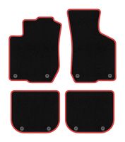 Dywaniki welurowe CARLUX-RED do Audi A3 8L 1996-2001, czarne/czerwone