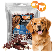 UNIQ PETS gryzak przysmak z wołowiną RAWHIDE 500g