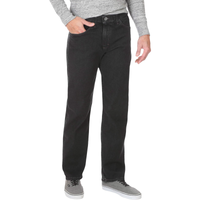 Jeansy męskie proste regular fit sprane czarne bawełna stretch rozm 29