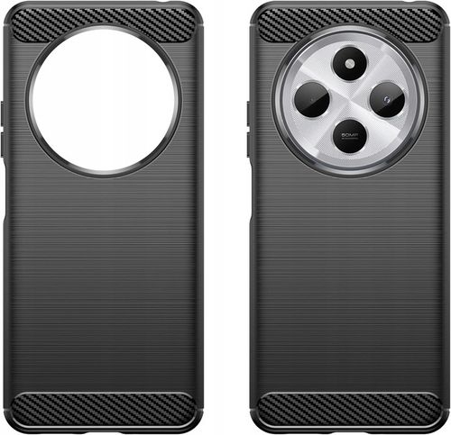 ETUI DO XIAOMI REDMI 14C | PANCERNE KARBON CASE CZARNE +SZKŁO HARTOWANE 9H na Arena.pl