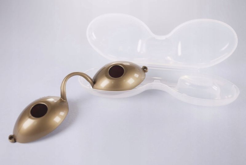 Okulary do opalania w solarium Vision 2 złote zdjęcie 1