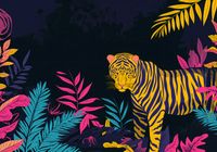 Plakat 100x70cm Tygrys w Rozdarciu