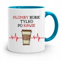 Kubek Błękitny Prezent Dentysty Plomby Po Kawie Z Nadrukiem Ze Zdjęciem