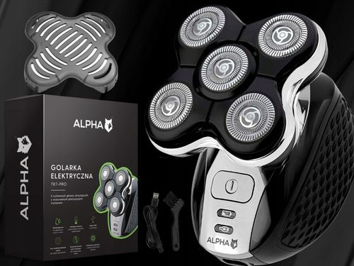 Golarka Męska ALPHA - Maszynka + Trymer do Golenia Brody, Włosów i Głowy na Arena.pl