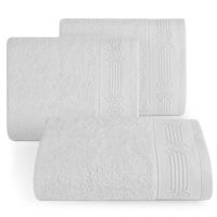Ręcznik bawełniany z bordiurą KAMELA01 50X90 biały