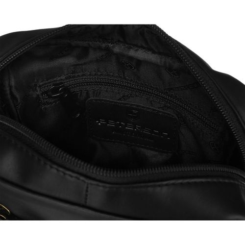 klasyczna, czarna torba-listonoszka ze skóry naturalnej z etui na Arena.pl