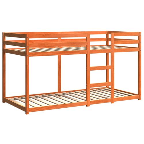 Łóżko piętrowe, woskowy brąz, 90x200 cm, lite drewno sosnowe na Arena.pl