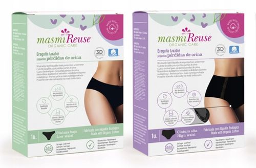 Majtki menstruacyjne ekologiczne Masmi CLASSIC L 100% bawełna gw.100 prań na Arena.pl
