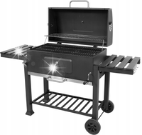 DUŻY GRILL WĘGLOWY XXL REGULOWANY ŻELIWNY RUSZT 78x42,5mm 3 PÓŁKI LUND