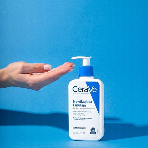 CeraVe 236 ml Nawilżająca Emulsja do Twarzy i Ciała Skóra Sucha na Arena.pl