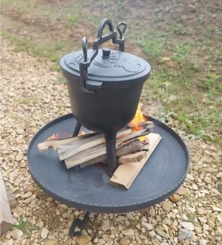 Kociołek Myśliwski 11 Lit. EMALIA Żeliwny GARNEK na OGNISKO Emaliowany na Arena.pl
