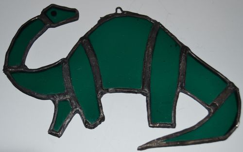 Dinozaur szkło witrażowe zawieszka dekoracja prezent na Arena.pl