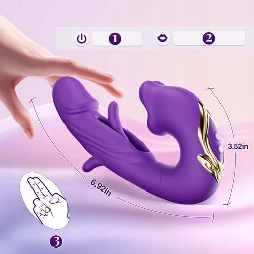 Flapping wibrator wielofunkcyjny fioletowy intensywne orgazmy 7 trybów na Arena.pl