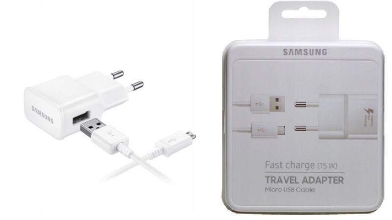 Ładowarka Samsung Ta20 +Kabel Micro Usb S5 S6 S7 zdjęcie 1