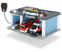 Dickie Toys SOS Stacja Ratunkowa z Pojazdami, Dźwięk, Światło