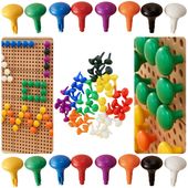 MASTERKIDZ Kolorowe Kołeczki Jumbo do Tablicy STEM 64 Szt. - 8 Kolorów