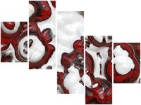 100 75CM OBRAZ 5 ELEM MARBLE ZAUS ŚCIENNY