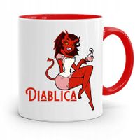 Kubek Czerwony Dla Dziewczyny Żony Diablica Z Nadrukiem Ze Zdjęciem