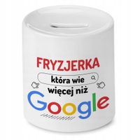 Skarbonka Dla Fryzjerki Idealny Imieniny Prezent Z Nadrukiem Ze Zdjęciem