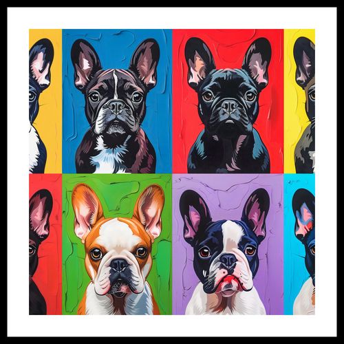 Plakat 60x60cm Buldogi Francuskie na Arena.pl