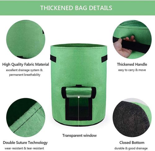 Worki Do Uprawy Roślin 2Szt. Zielone na Arena.pl