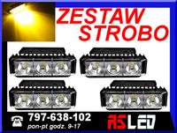 zestaw stroboskopowy 4 Lampa LED mocy 11 cm + sterownik Kogut 12v
