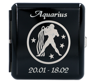 Papierośnica z Grawerem Znaku Zodiaku Wodnik