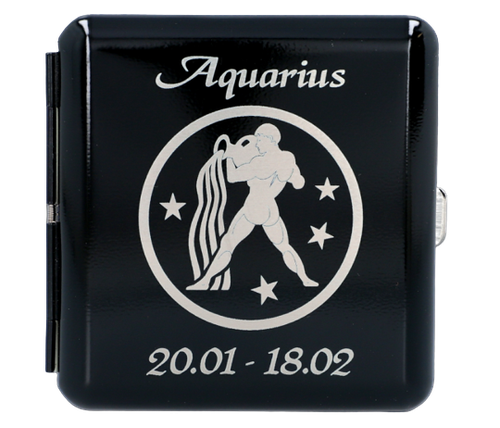 Elegancka Papierośnica z Grawerem Wodnika - Metalowe Etui Gentelo na Arena.pl