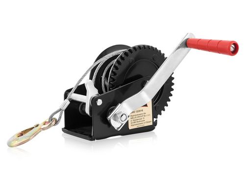 WYCIĄGARKA RĘCZNA KORBOWA LINOWA 545kg WCIĄGARKA lebiodka przenośna DRAGON na Arena.pl