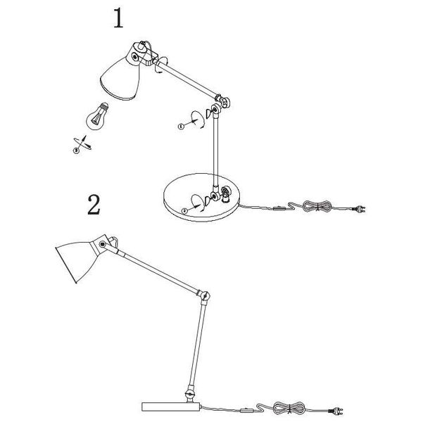 Stołowa LAMPA loftowa HOUSE 107739 Markslojd metalowa LAMPKA biurkowa stojąca cyna czarna zdjęcie 3