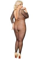 zmysłowy bodystocking siateczkowy netty softline czarny plus size xl 3xl