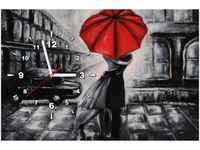 60CM 40CM ZEGAR OBRAZ ZAKOCHANI DRUK PŁÓTNO RAMA